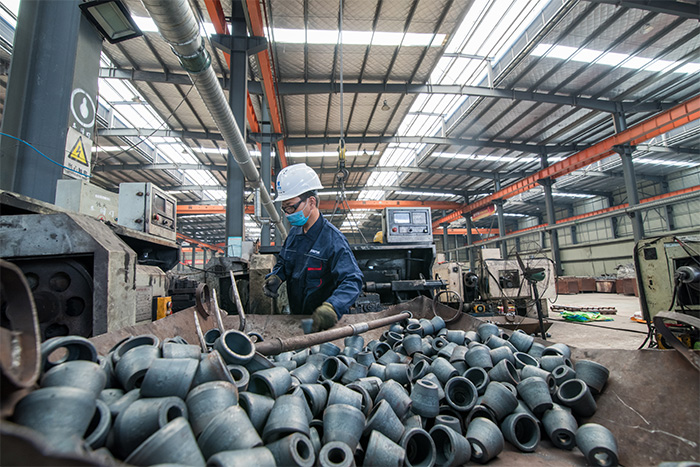 牙克石网架配件-锥头加工车间